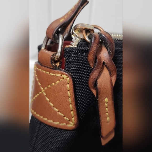 DOONEY & BOURKE Black Canvas and Leather Crossbody with COA - Picture 6 of 11